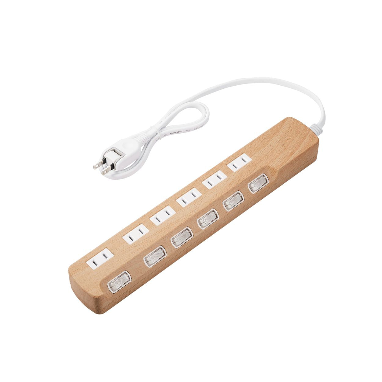 エレコム 雷ガードタップ 個別スイッチ ホコリシャッター付 6口 1m 2m 3m