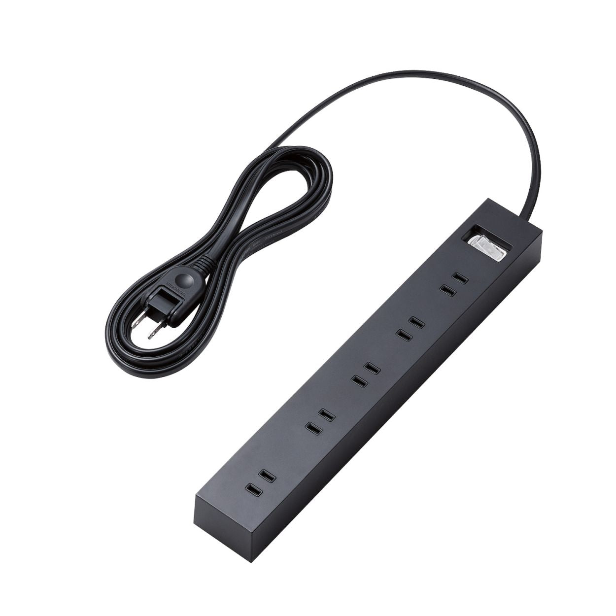 エレコム 雷ガードタップ 一括スイッチ マグネット ホコリ防止シャッター付き スイングプラグ 10口 1m 2m 3m 5m