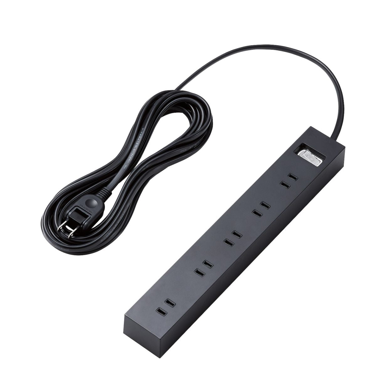 エレコム 雷ガードタップ 一括スイッチ マグネット ホコリ防止シャッター付き スイングプラグ 10口 1m 2m 3m 5m