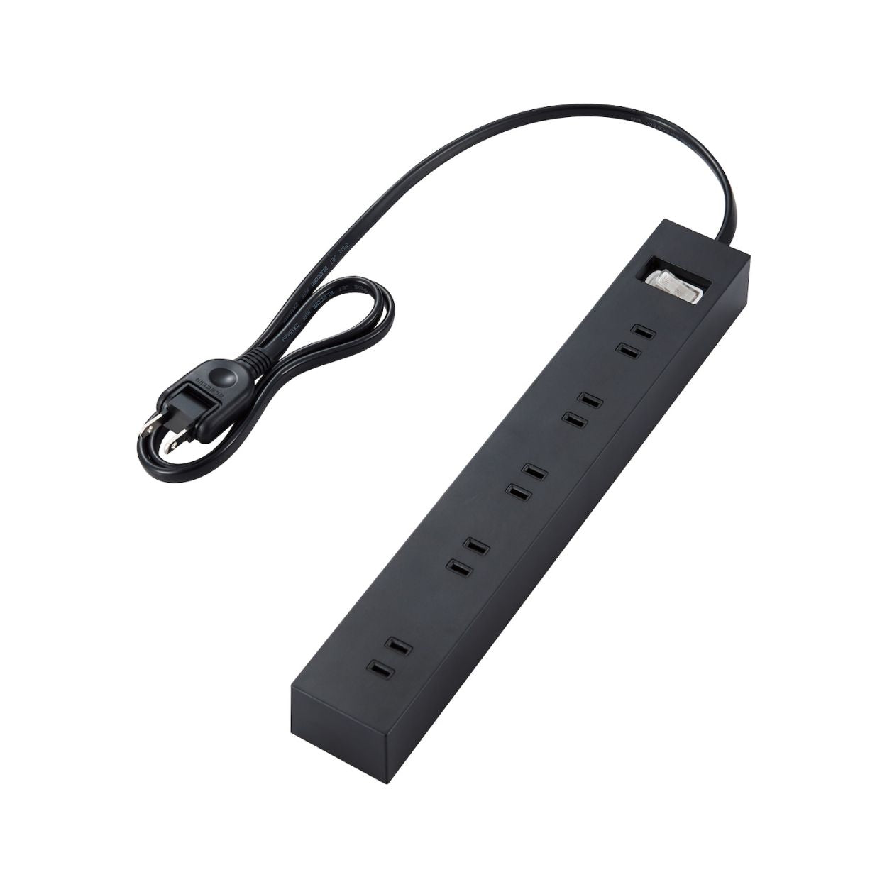 エレコム 雷ガードタップ 一括スイッチ マグネット ホコリ防止シャッター付き スイングプラグ 10口 1m 2m 3m 5m