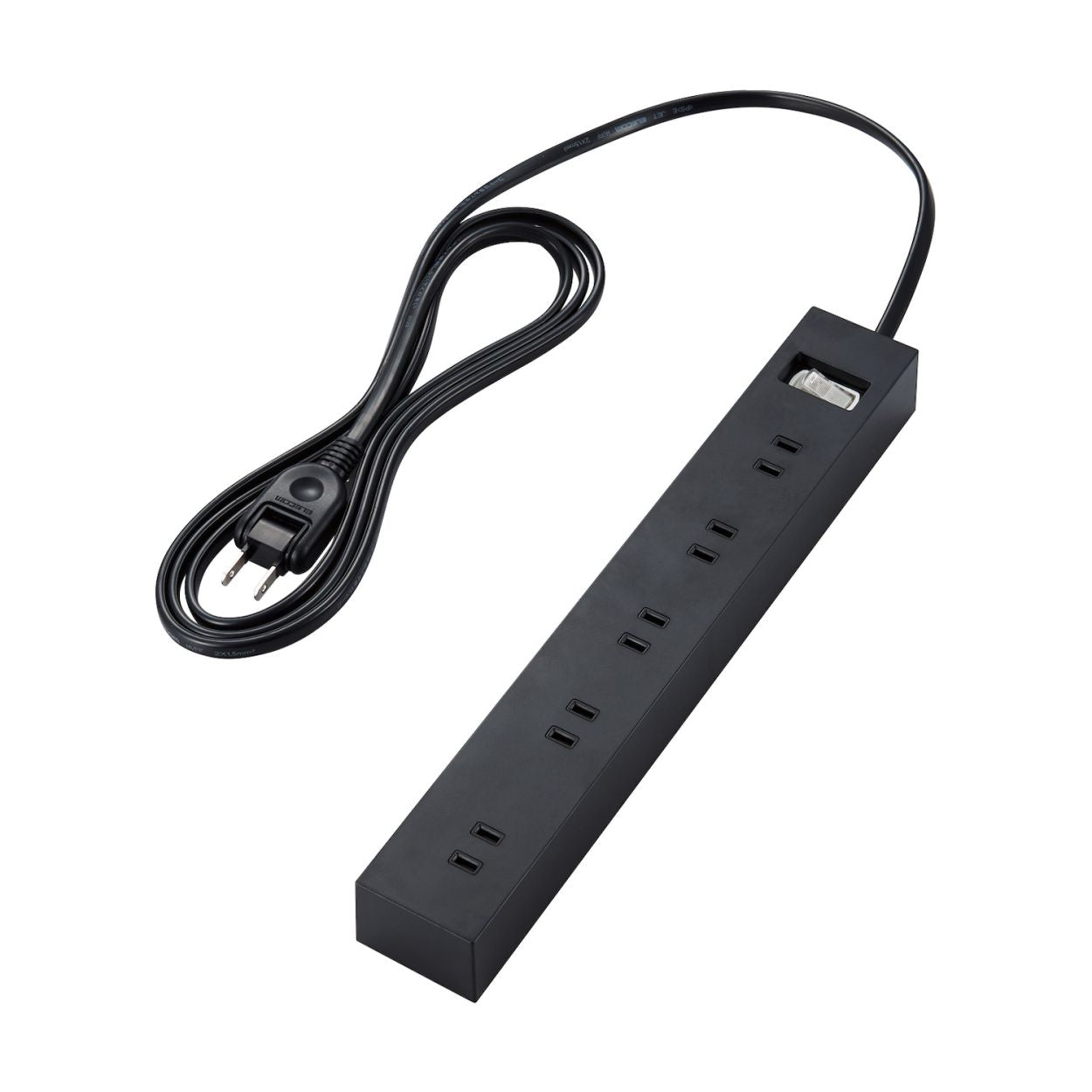 エレコム 雷ガードタップ 一括スイッチ マグネット ホコリ防止シャッター付き スイングプラグ 10口 1m 2m 3m 5m