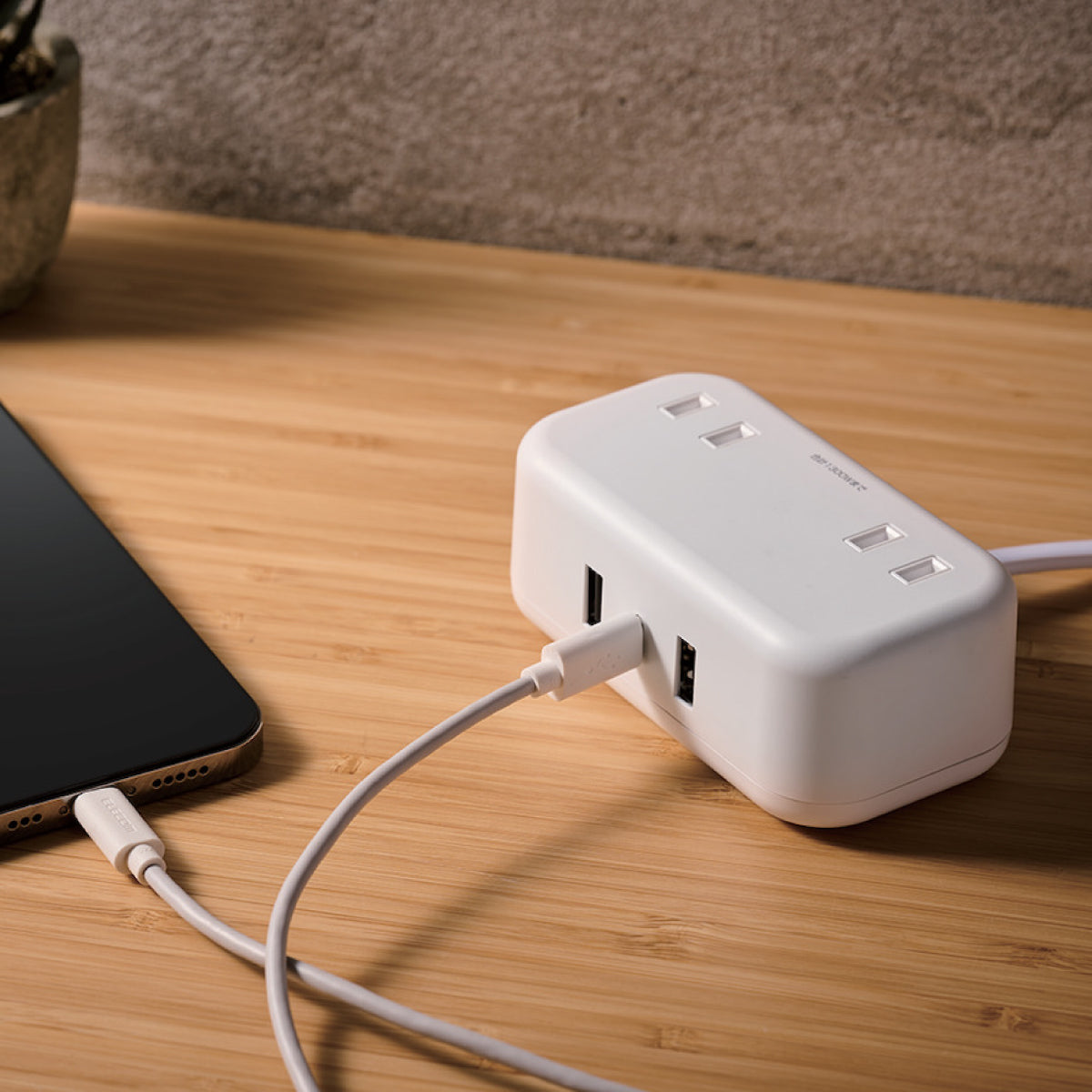 エレコム USBタップ USB Type-C×1(最大20W) USB-A×2(最大12W) 最大出力32W AC差込口×2 1.5m