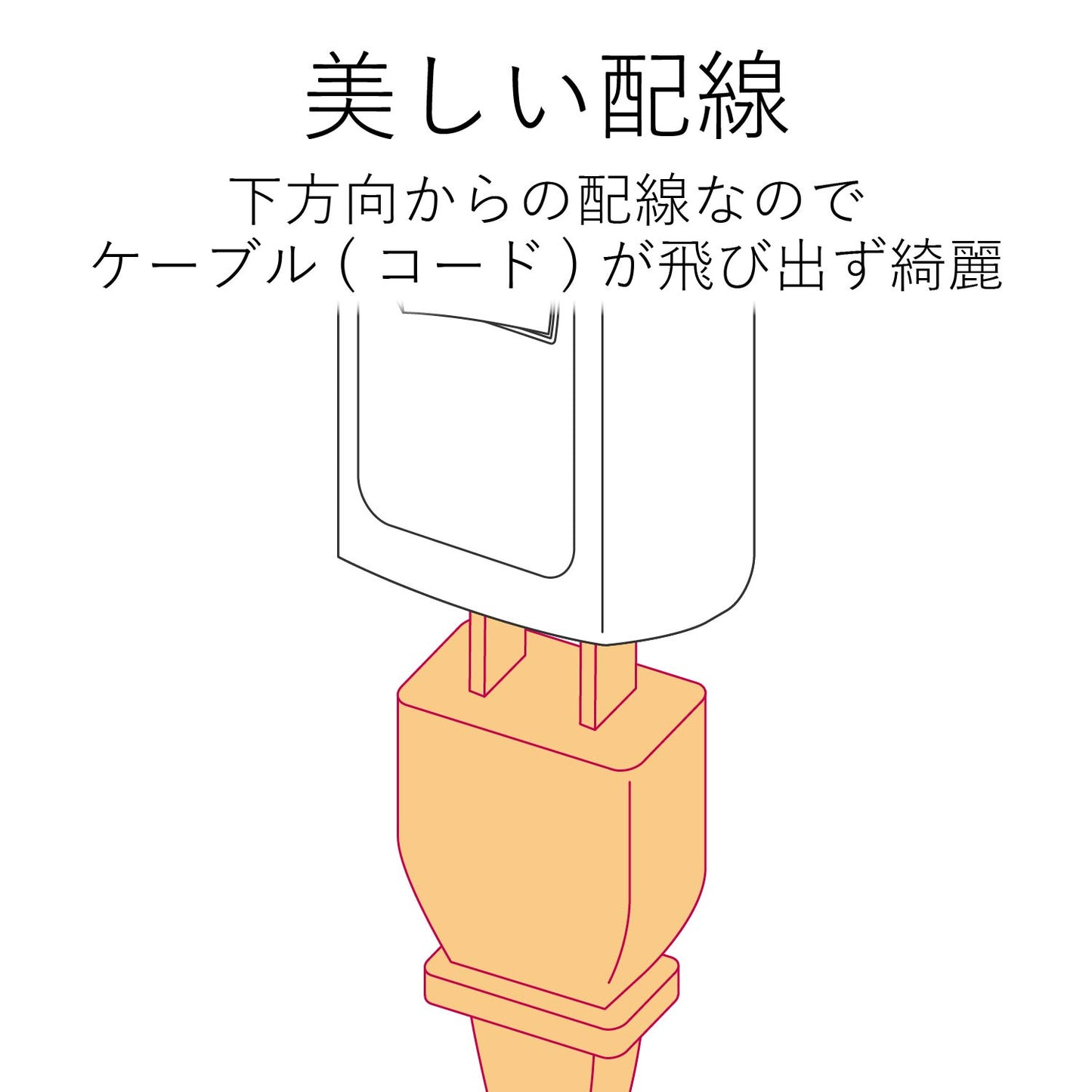エレコム フロントタップ 雷ガード スイッチ付き 1口