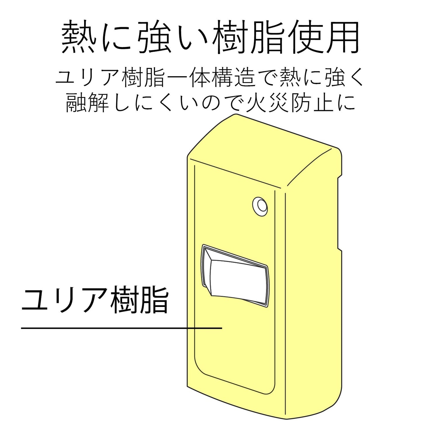 エレコム フロントタップ 雷ガード スイッチ付き 1口