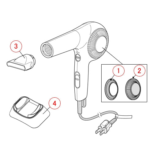 テスコム人アドライや一ホフイトアッシユ NIB500A-W - ヘアドライヤー