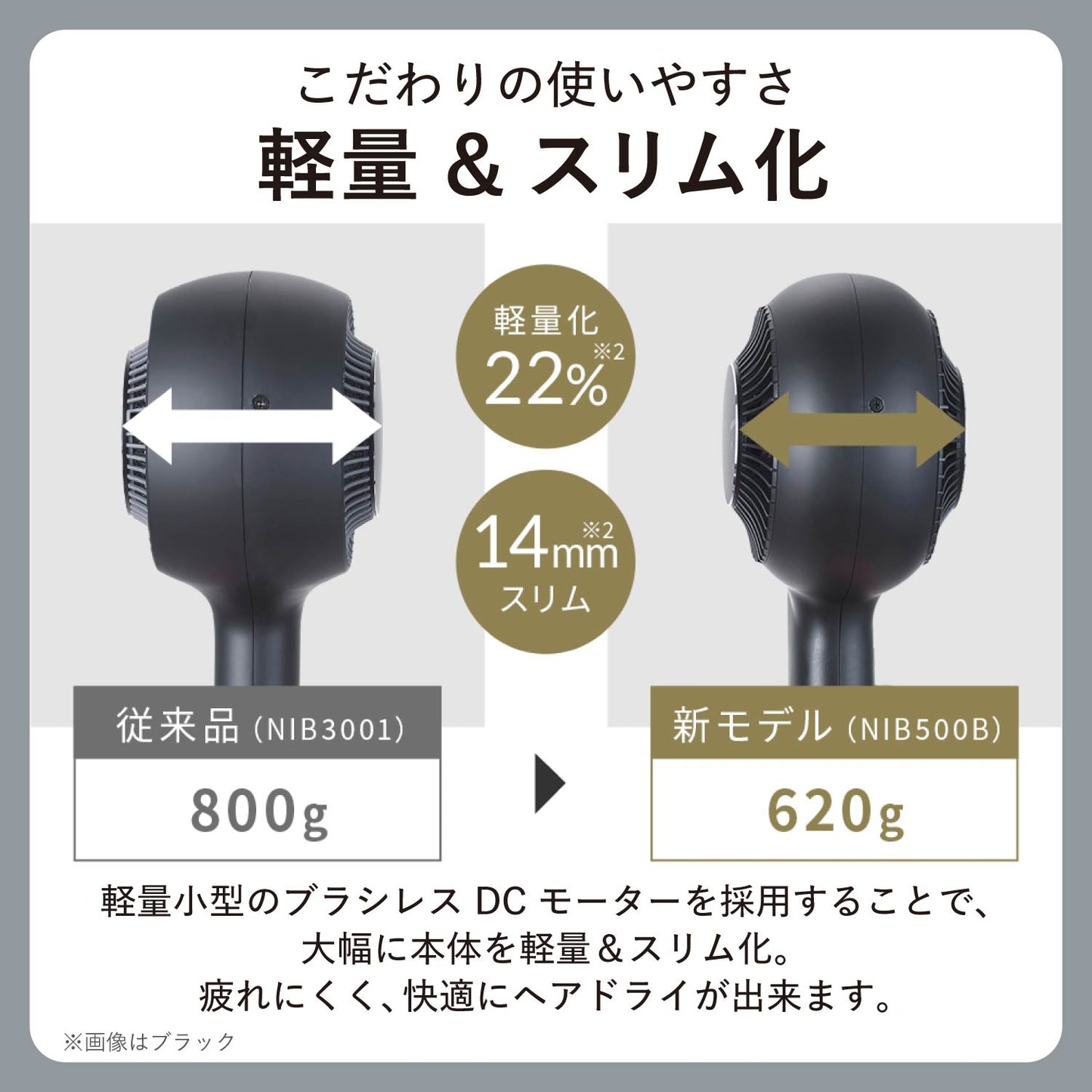 プロフェッショナル プロテクトイオン ヘアドライヤー/ NIB500B