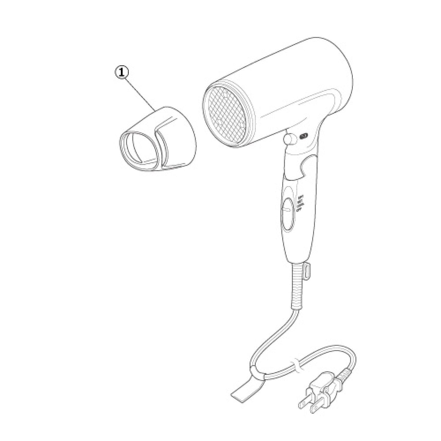 ☆パーツ☆マイナスイオン ヘアドライヤーTD460B