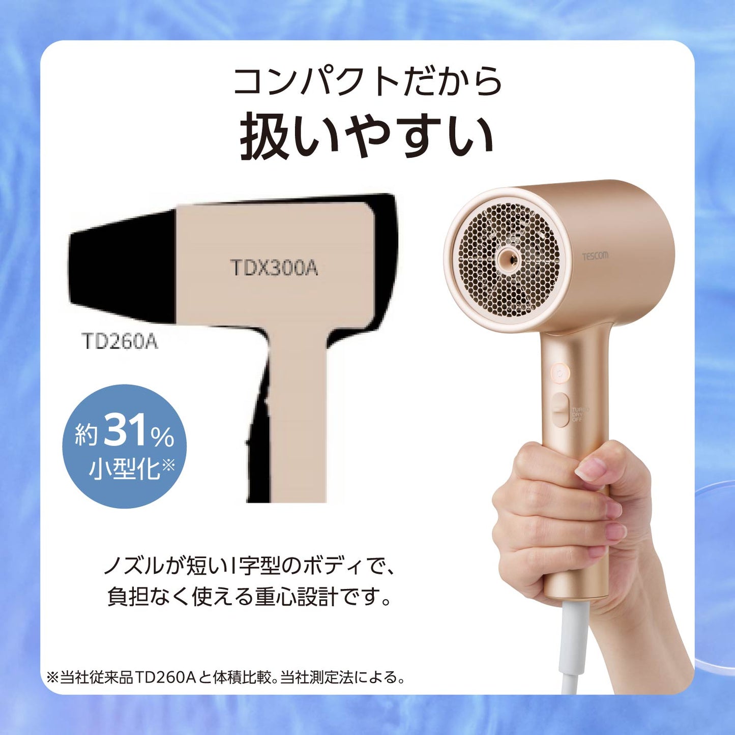 モイスチャーイオン™ ヘアドライヤー / TDX300A