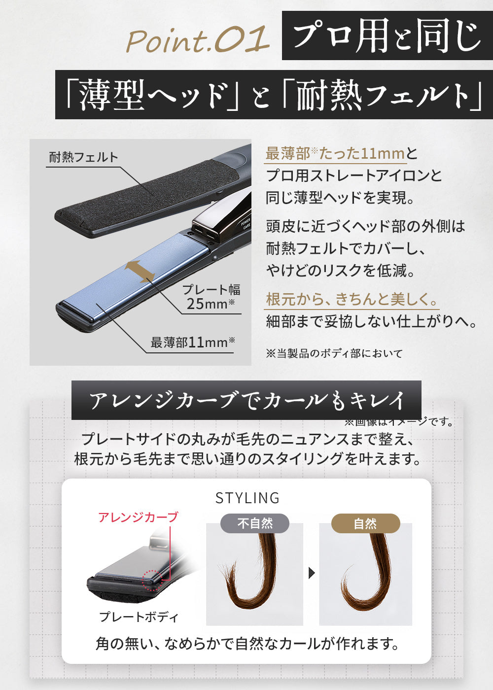 【公式EC限定】プロフェッショナル プロテクトイオン ストレートアイロン/ NIS500A-K/DE