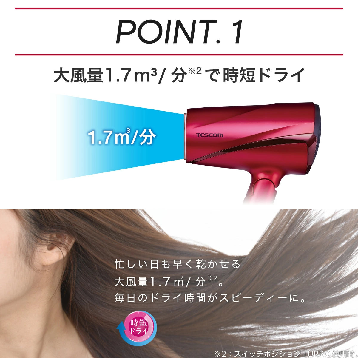 マイナスイオン ヘアードライヤー/ TD330B