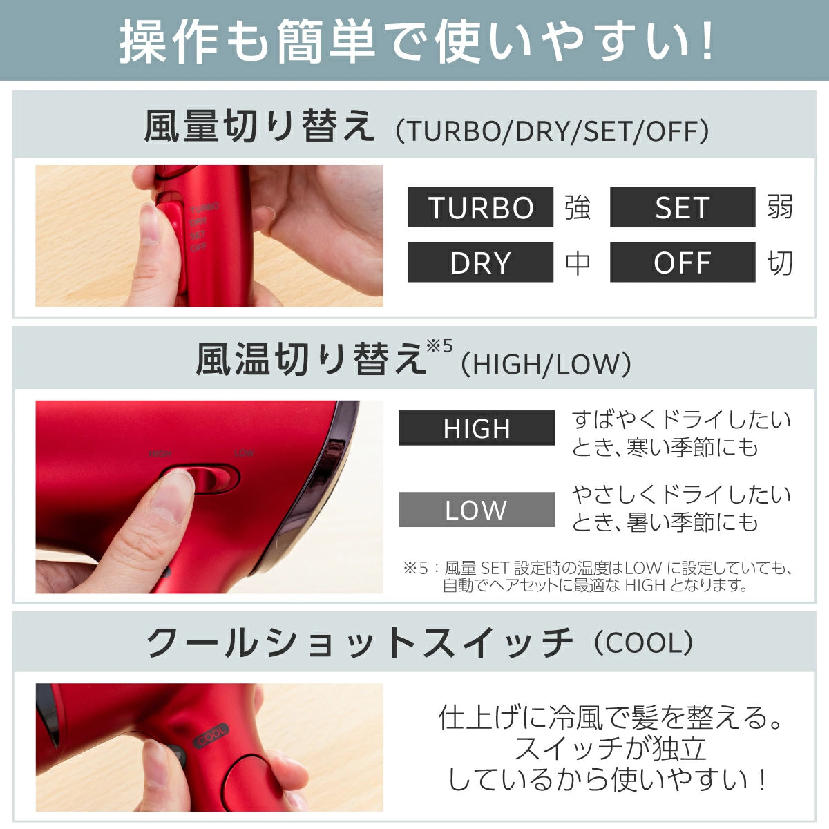 マイナスイオン ヘアードライヤー/ TD430B
