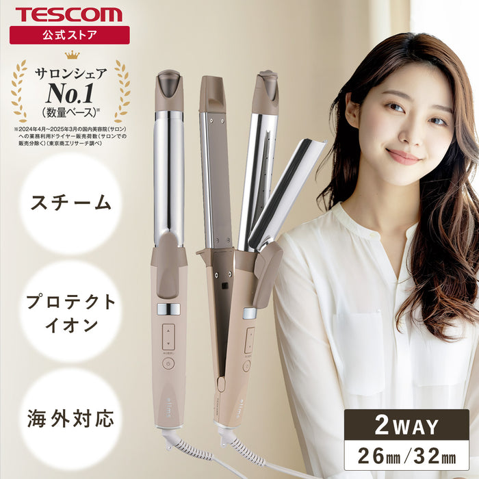 TESCOM ヘアアイロン　TIC750　未使用新品 プロテクトイオン 2WAYスチームヘアーアイロン/ TW752A(26mm径)/TW753A